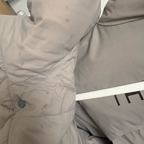 Aritzia Puffer Bomber Jacket in Light Taupe - Picture 3 of 7